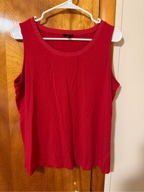 Talbots Bright Red Scoop Neck Tank Top